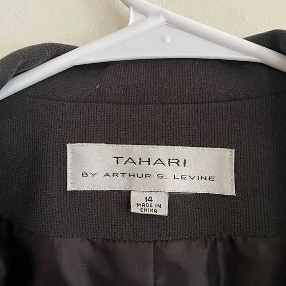 Tahari Arthur S. Levine Women Brown Blazer Shoulder Pads Lined Push Button - Picture 5 of 6